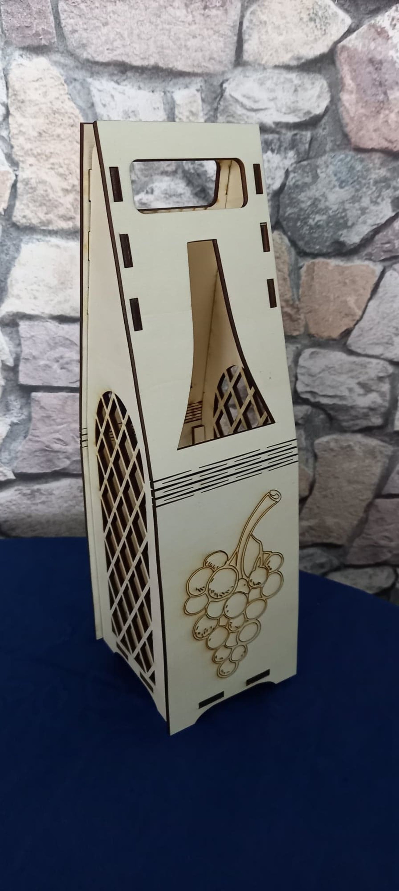 Wine Box4mm Plywood Svg and Lightburn File Etsy