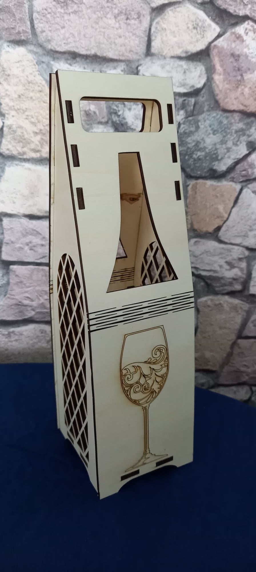 Wine Box4mm Plywood Svg and Lightburn File Etsy