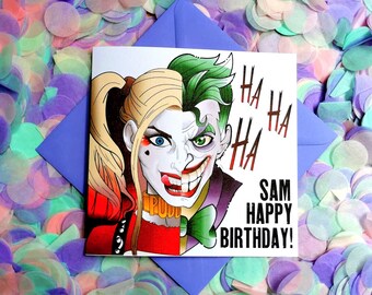 Harley Quinn Card Etsy