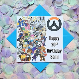 Spaß, Hand illustriert, Overwatch Charaktere, Gaming Geburtstagskarten für Ihre Lieben bestellt !! Perfekt für Gamer!