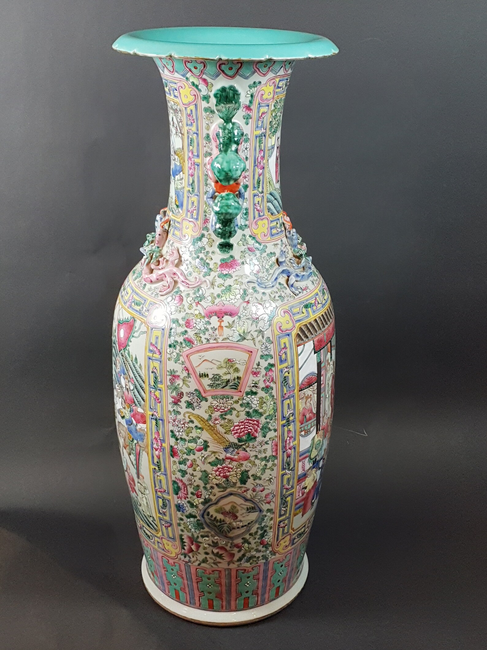 Pair of Chinese Floor Vases 19th Century / Cantonese Superb Etsy