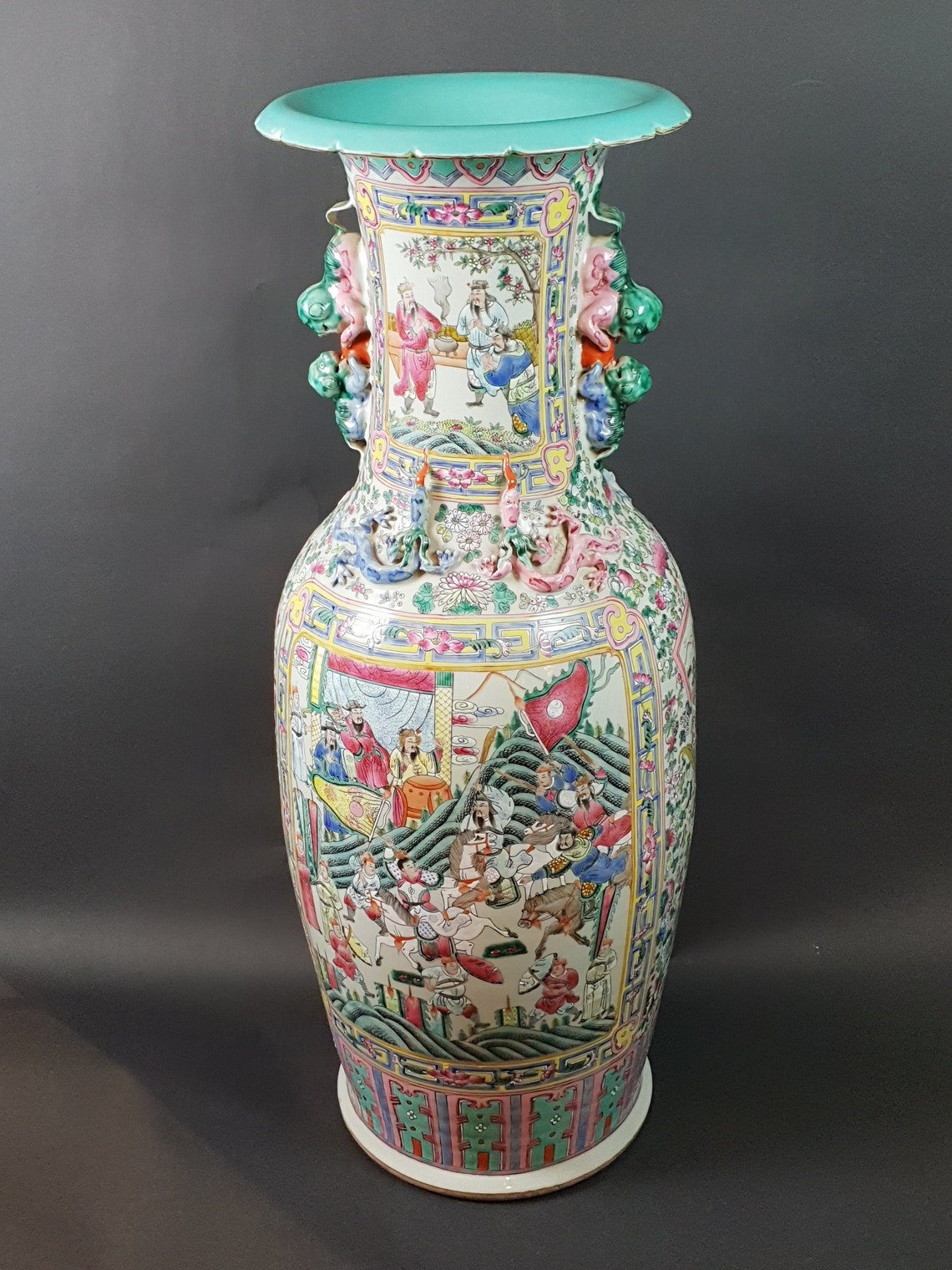 Pair of Chinese Floor Vases 19th Century / Cantonese Superb Etsy