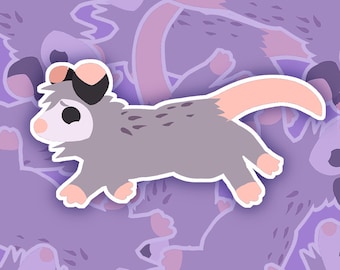 Running Opossum Sticker