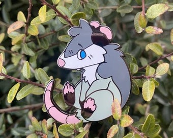 Shy Opossum Hard Enamel Pin (Generation 4)  | Trash Animal | Lapel Pin