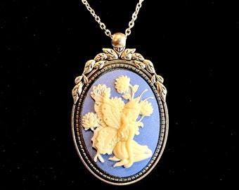 Flower Fairy Cameo Necklace
