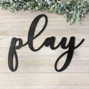 Play Cutout  | Laser Cut Play | Playroom Decor | Playroom Wall Sign | Playroom Wall Cutout | Personalized Playroom Cutout