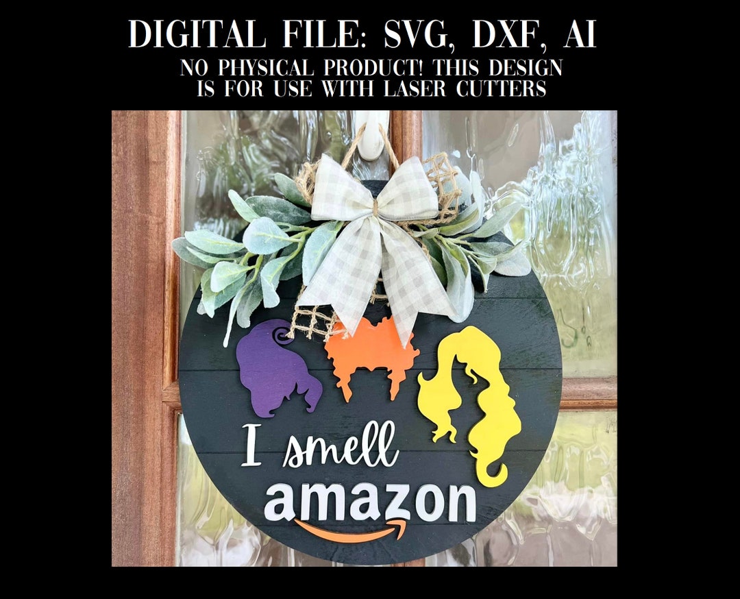 Digital File Only: Halloween Door Hanger File, Hocus Pocus Design ...
