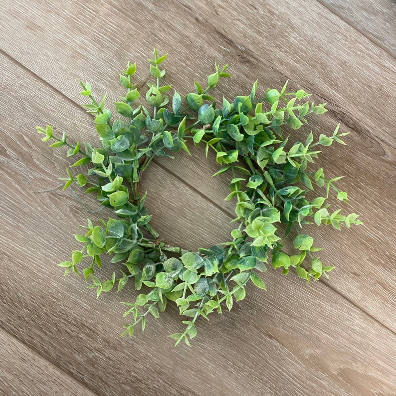 Candle Ring Greenery Wreath Home Decor Greenery Greenery & Etsy