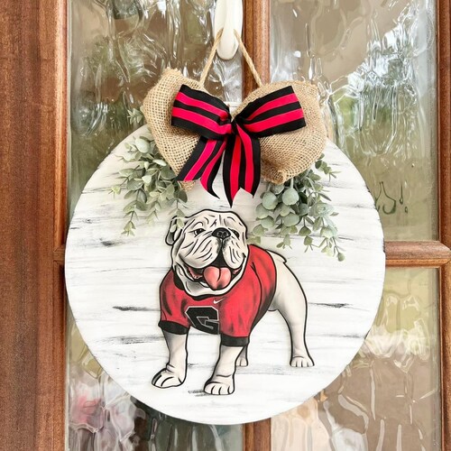 UGA Georgia Bulldogs Door Hanger Athens GA Georgia - Etsy