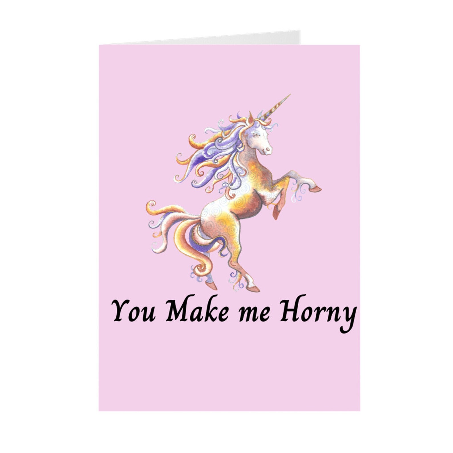 Naughty Unicorn Adults Only Folded Card-1 count | Etsy