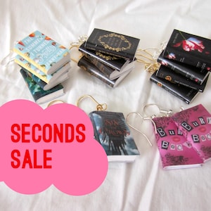 Miniature Book Earrings - Handmade Polymer Clay Jewellery