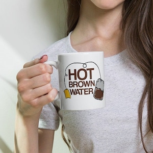 Hot Brown Tasse Kaffee, Tee und Kakao Tasse. Papa Geschenk, Mama Geschenk, Freundin Geschenk, Tee Liebhaber Geschenk, Kaffee Liebhaber Geschenk.
