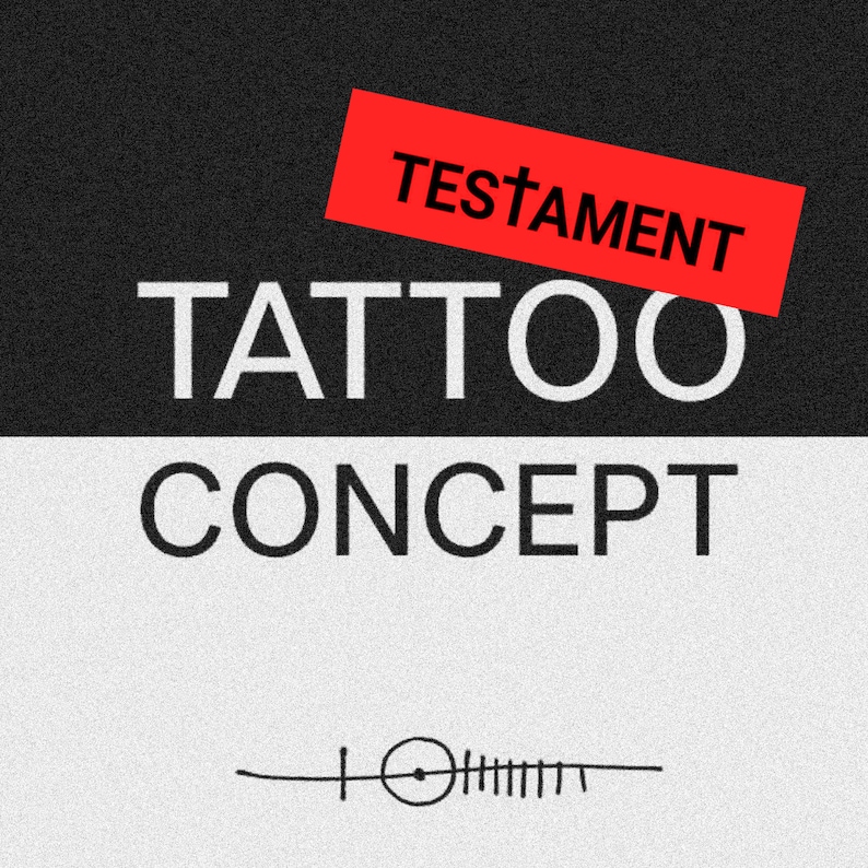 TESTAMENT tattoo promise and drawing for death sheet 04 image 1