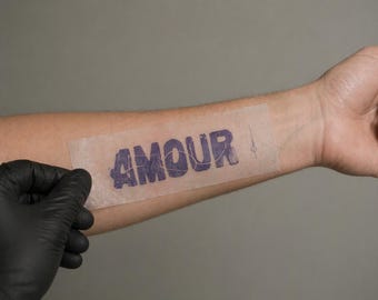 Mad Love - A5 linocut by ORIEL + letter of assignment of reproduction rights for a tattoo