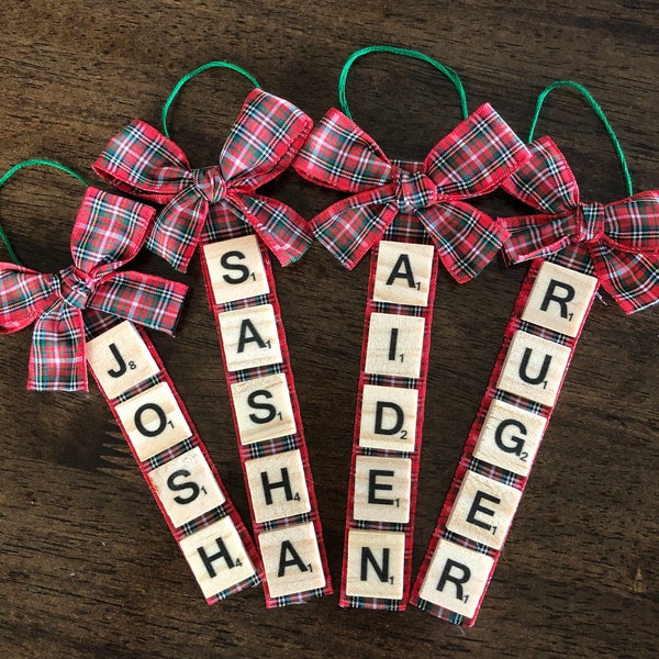 Personalized Scrabble Tile Ornaments