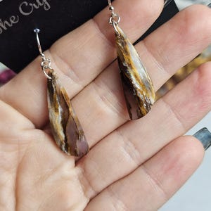 Moss Agate Crystal Earrings, .925 Sterling Silver Earrings, Handmade Crystal Earrings, Women's Crystal Jewelry, Boho Dangle Earrings