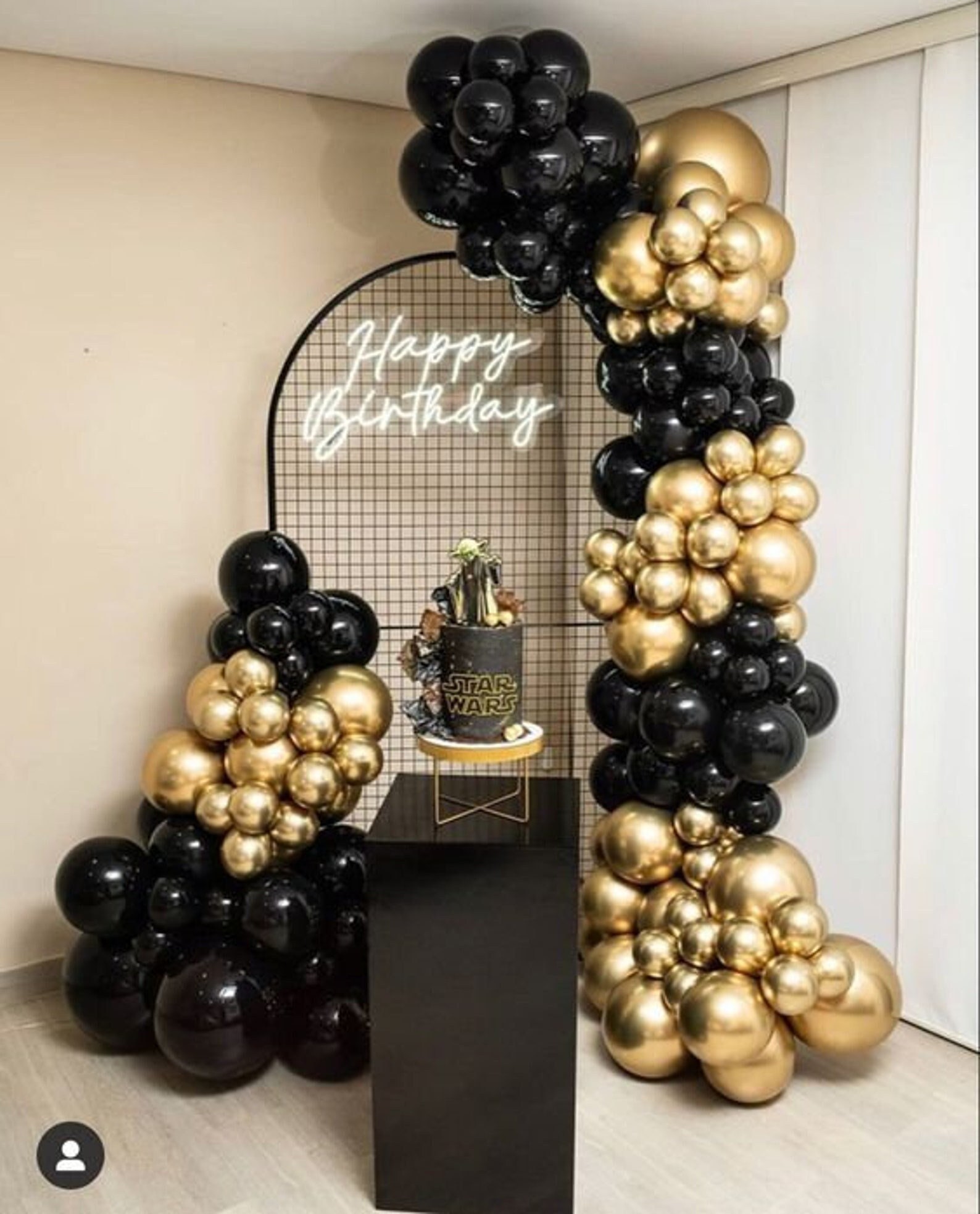 184pcs High Quality Metallic Black & Gold Balloon Arch Garland  Diy/graduation/decoration/wedding/baby Shower Birthday/party/engagement -  Etsy