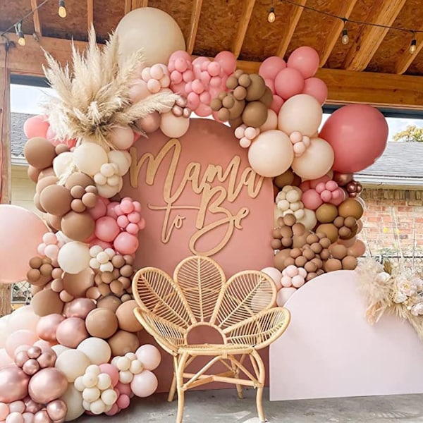 Hermosa guirnalda de globos boho para despedida de soltera / arco de globos de bricolaje / globo de fiesta de cumpleaños, globos de baby shower / arco de globos de boda