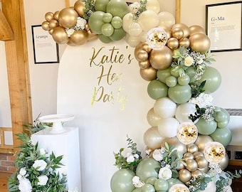 Eucalyptus Boho Balloon Garland for Bridal Shower| DIY Balloon Arch |Birthday Party Balloon, Baby Shower | Wedding Balloon Arch /Sage Green