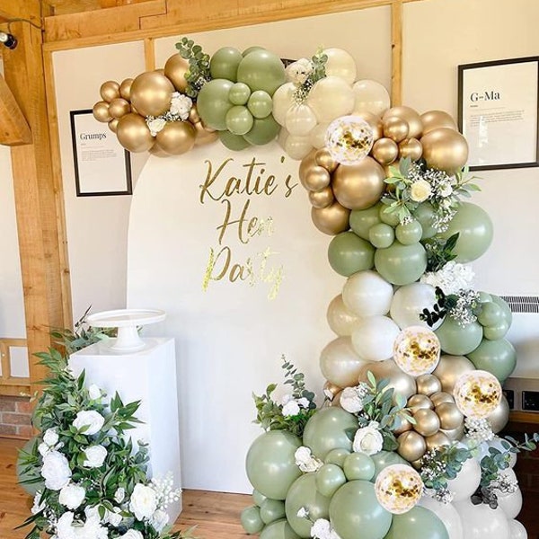 Eucalyptus Boho Balloon Garland for Bridal Shower| DIY Balloon Arch |Birthday Party Balloon, Baby Shower | Wedding Balloon Arch /Sage Green