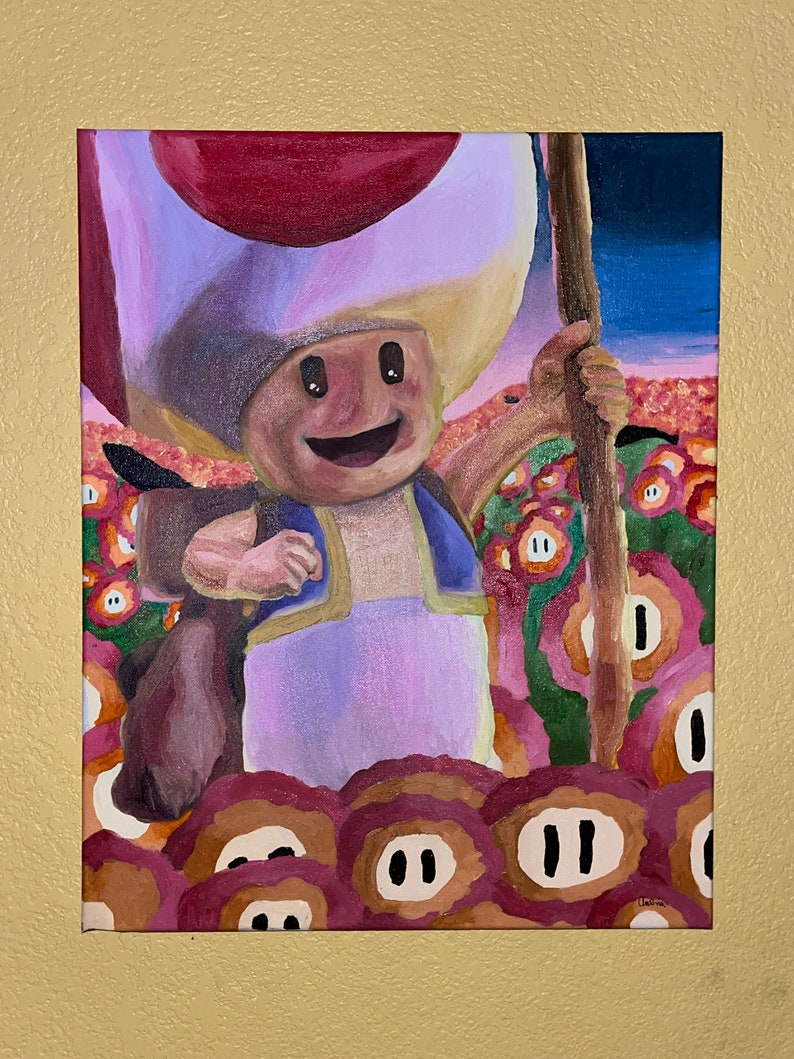 Toad Painting From the Mario Movie - Etsy