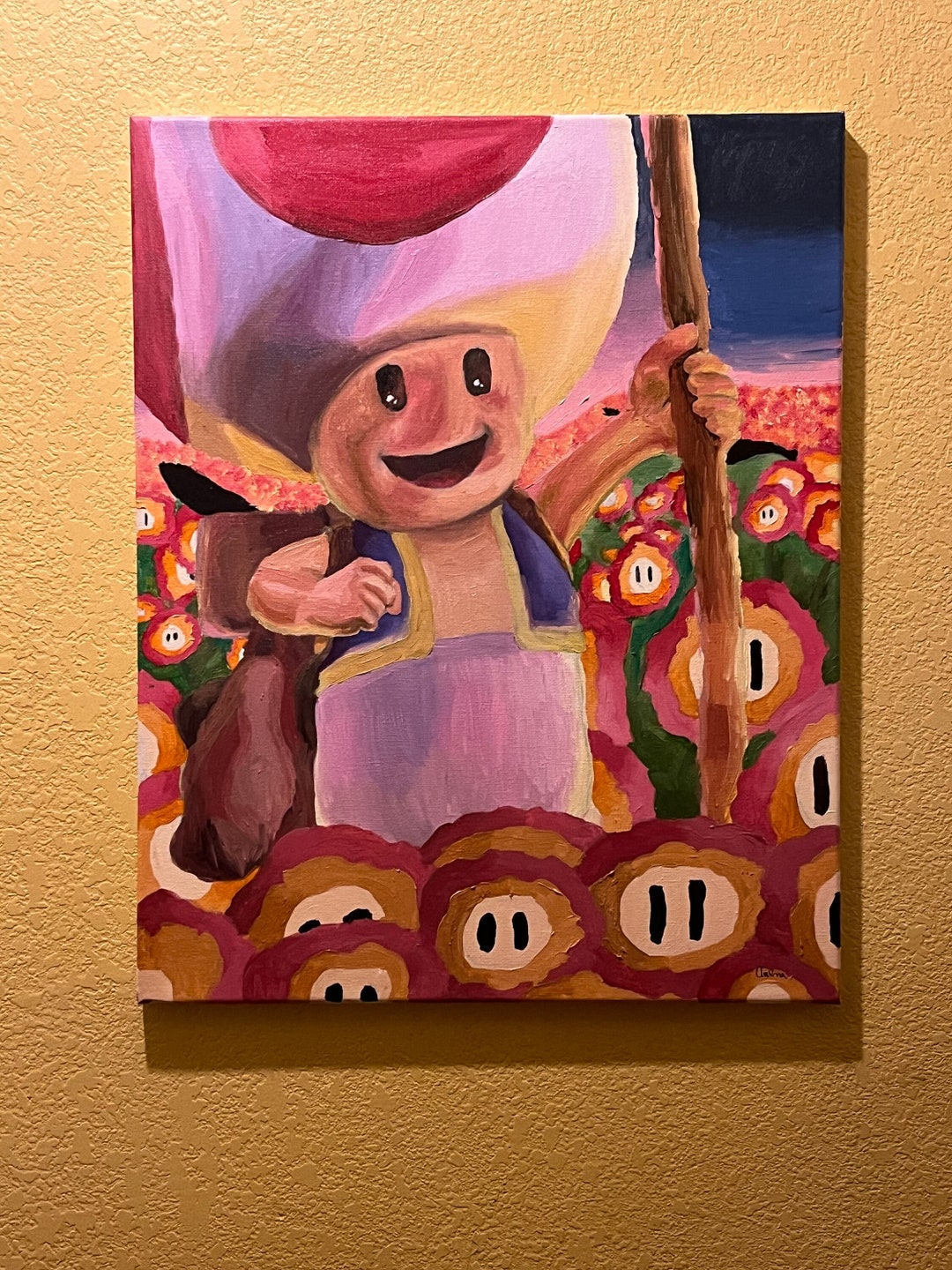 Toad Painting From the Mario Movie - Etsy