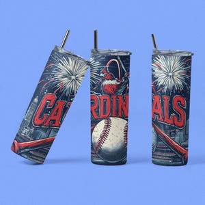 Baseball Cardinals Skinny Tumbler - Cardinals Skinny Tumbler - Cardinals Fan Tumbler