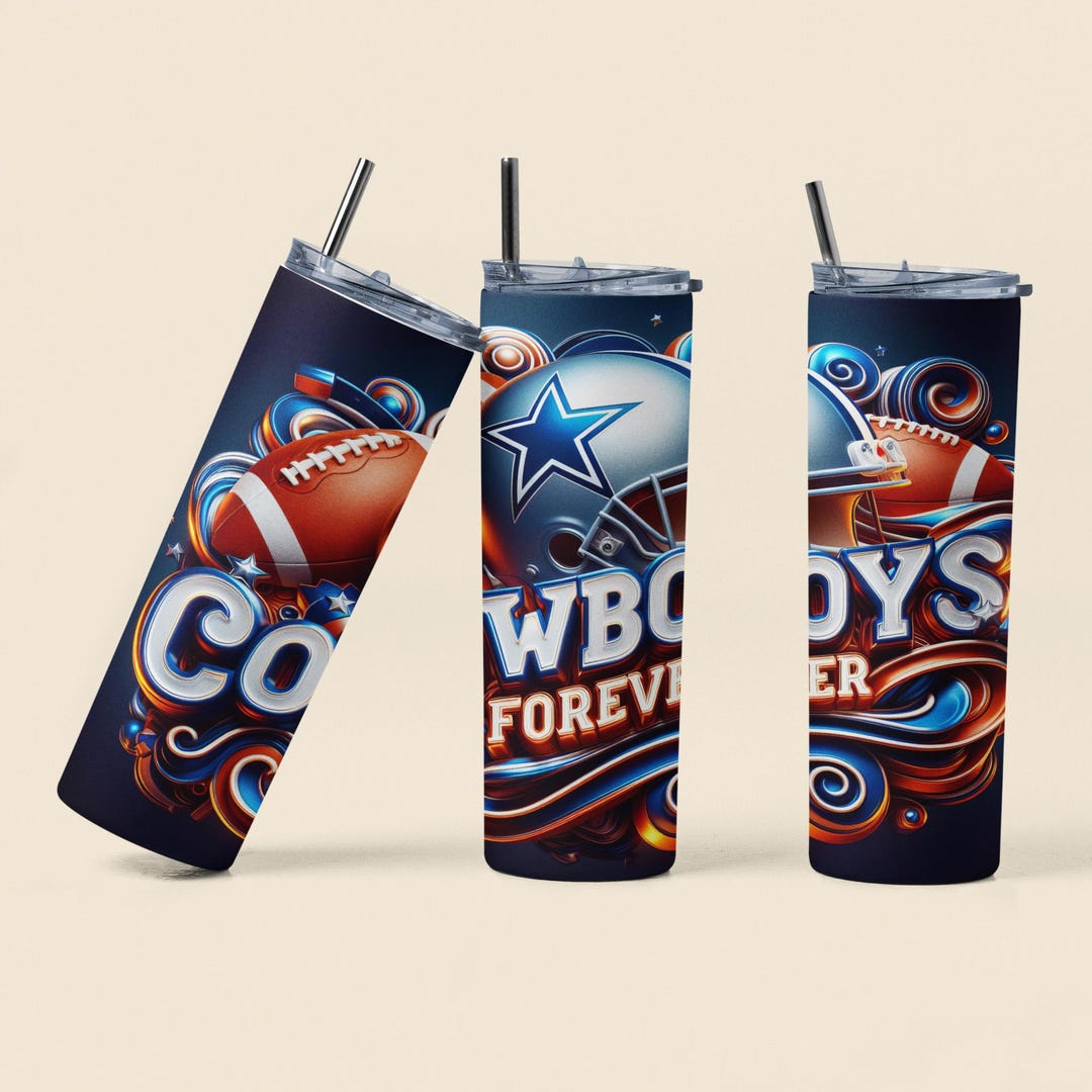 Dallas Cowboys Tumbler: 20 Oz Stainless Steel Football Fan Gift - Etsy