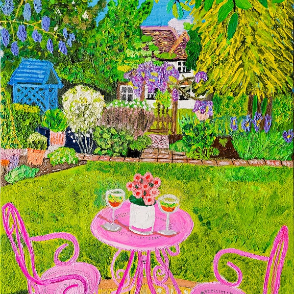 Card. Celebration Garden Kent. From original oil painting A6 card