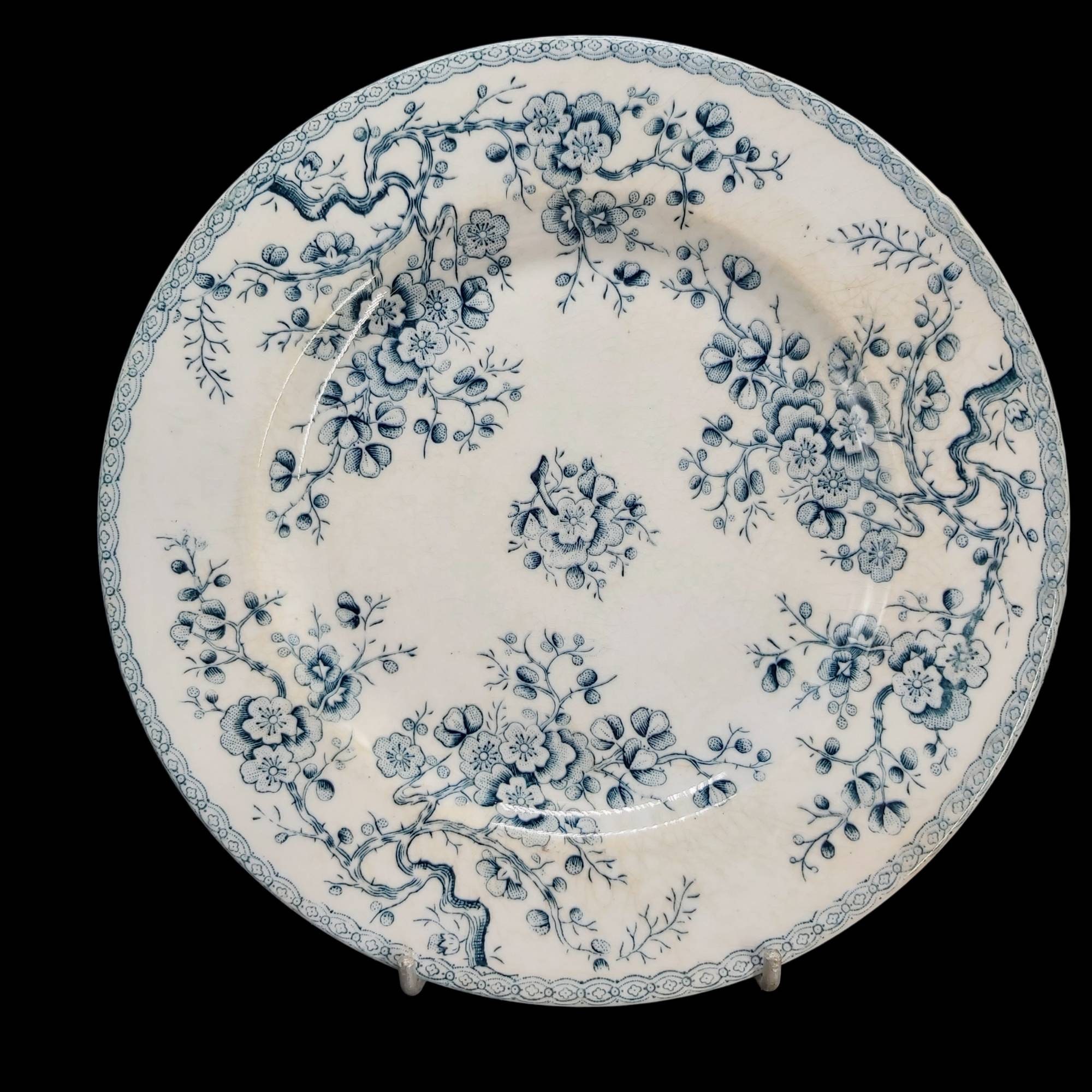 Antique French Gien Dinner Plates Set of 4 Beautiful Floral Etsy