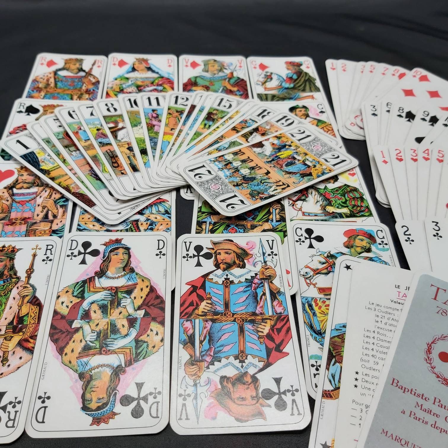 Vintage Français Jeu de Tarot Cards, de Tarot, Français, Scottish Back, 78 Cards, Special Cercle, Ba