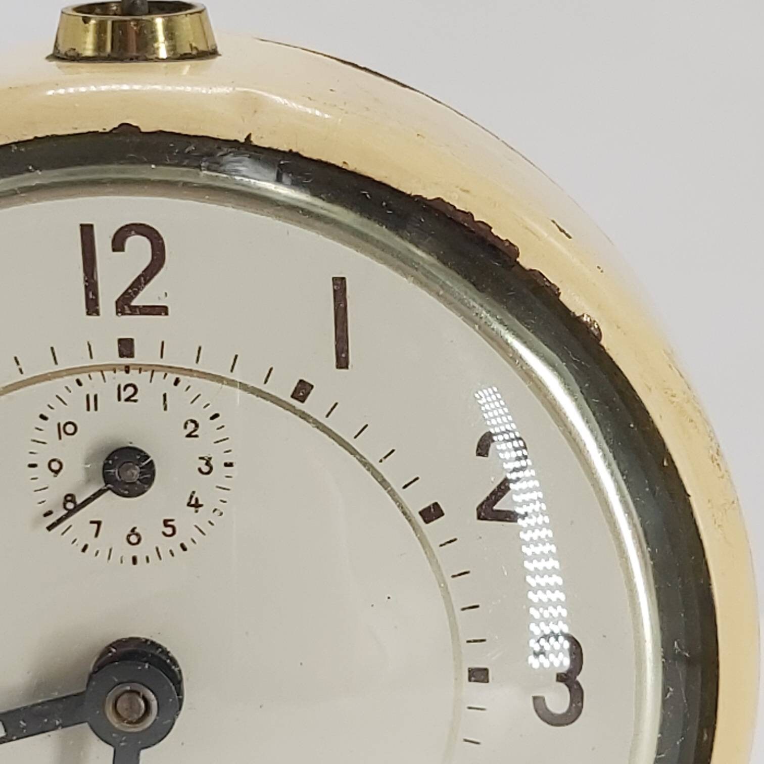 Vintage French Jaz Wind up Mechanical Alarm Clock Cream Etsy