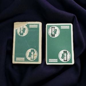 Piękny Vintage Retro kompletny zestaw 54 kart, talia promocyjna, Jue de 54 cartes, poker, Gin Rummy, Black Jack, Pacific Grenoble, Mermaid