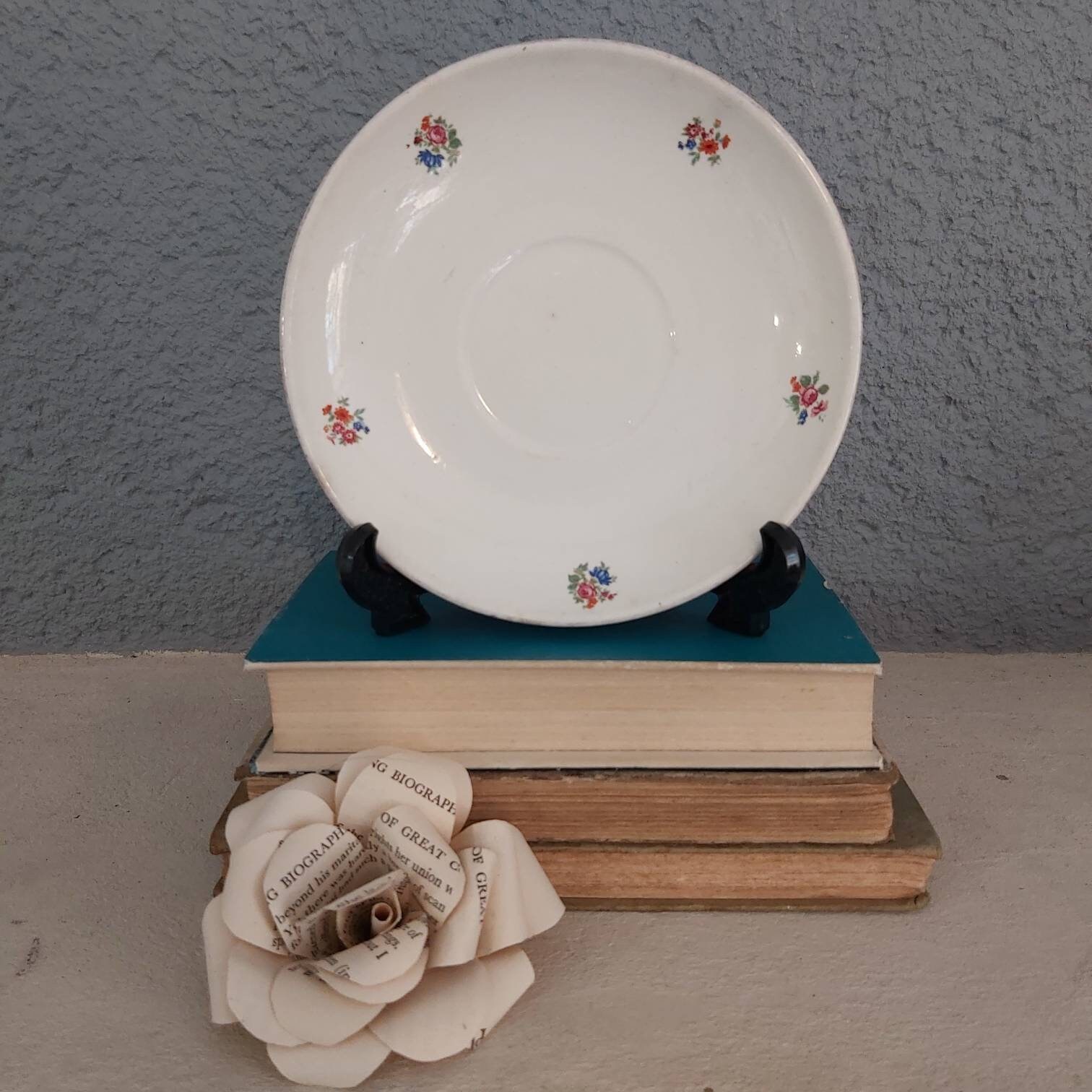 One Antique Sarreguemines Digoin Faienceries Français Soucoupe en Céramique, Assiette, Collection de