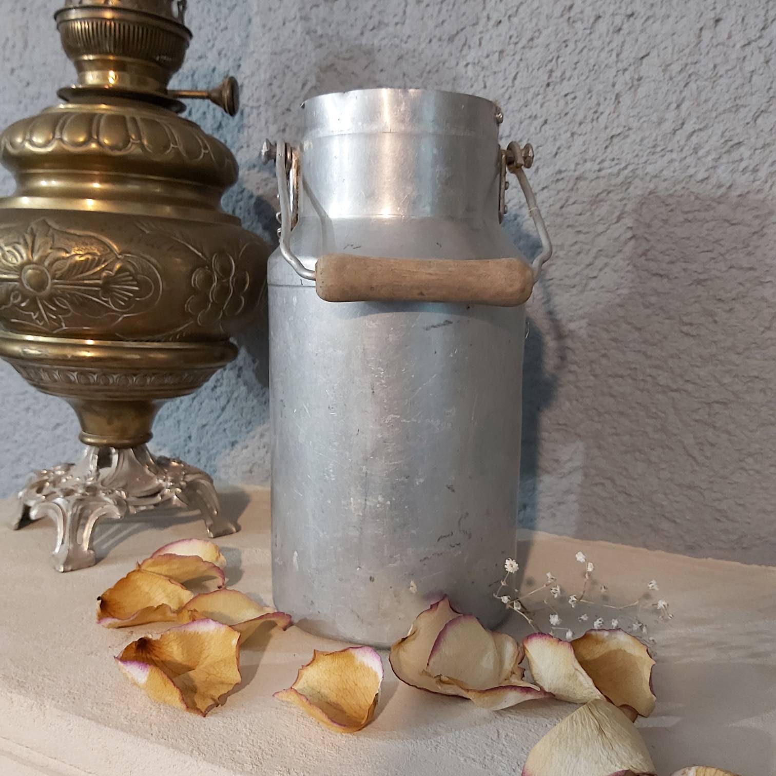 Français Milk Churn, Container, Canette, Aluminium Churn, Rustic, Country Charm, Farmers Farm House,