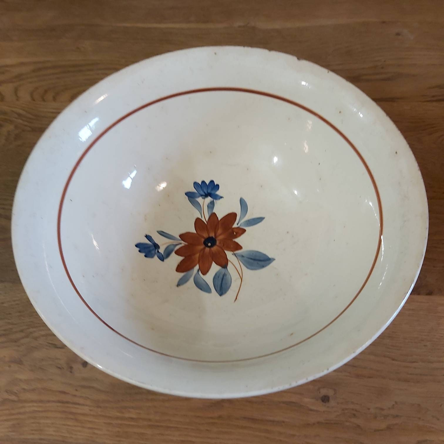 Grand Bol de Service Digoin Ironstone, Saladier Vintage Français, Fruits, Service, Sarreuemines, Ant