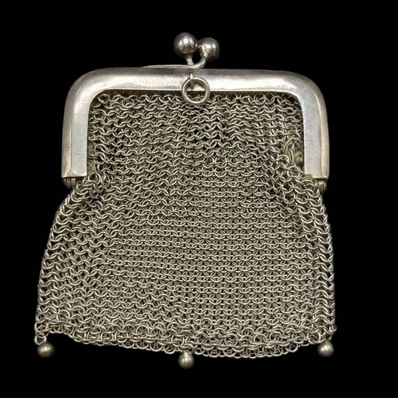 Antique chain mail original coin purse, Antique Walle… Gem