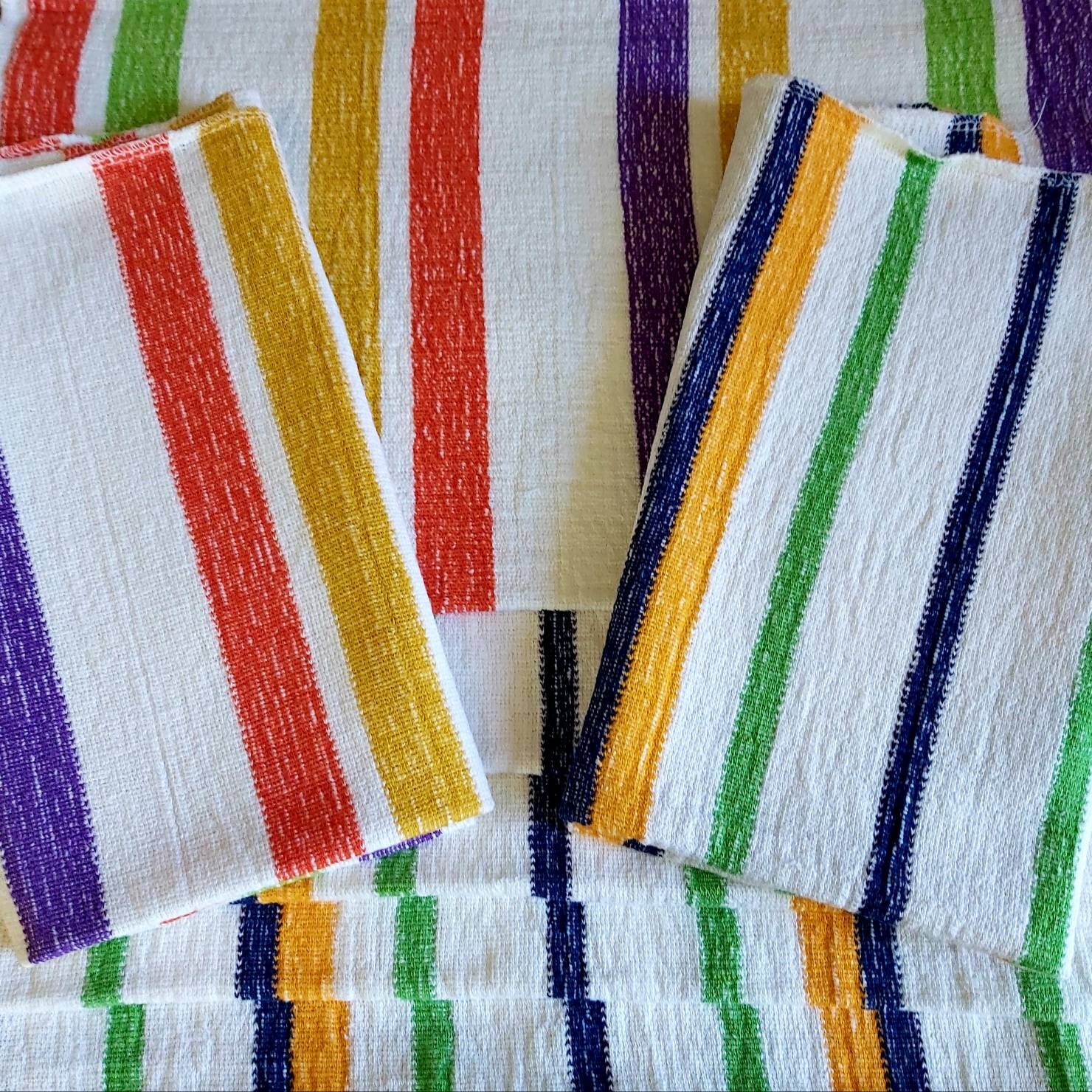 Belles Années 1960 Français Vintage Floral Éponge Coton Torchons, Serviettes de Toilette, Lavage, d'