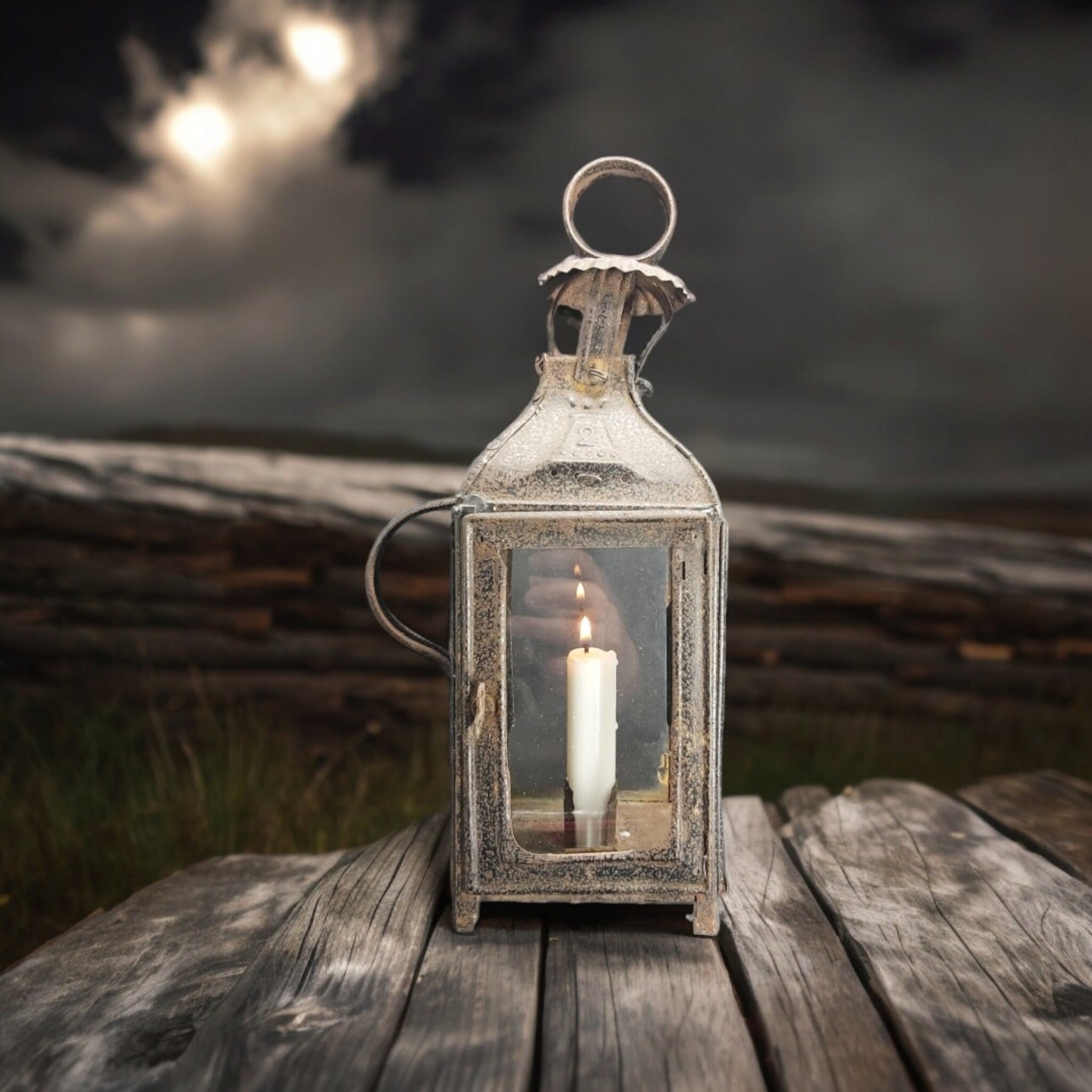 White Outdoor Candle Lantern, Rustic Antique Victorian Candle Lantern Holder White Outdoor Candle Lantern, Rustic Antique Victorian Candle Lantern Holder