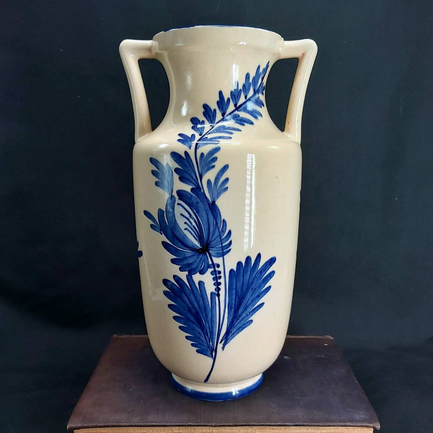 Vintage Delft Bleu, Peint à La Main, Céramique, Vase Double Manche, Urne... Français Bleu de Delft, 