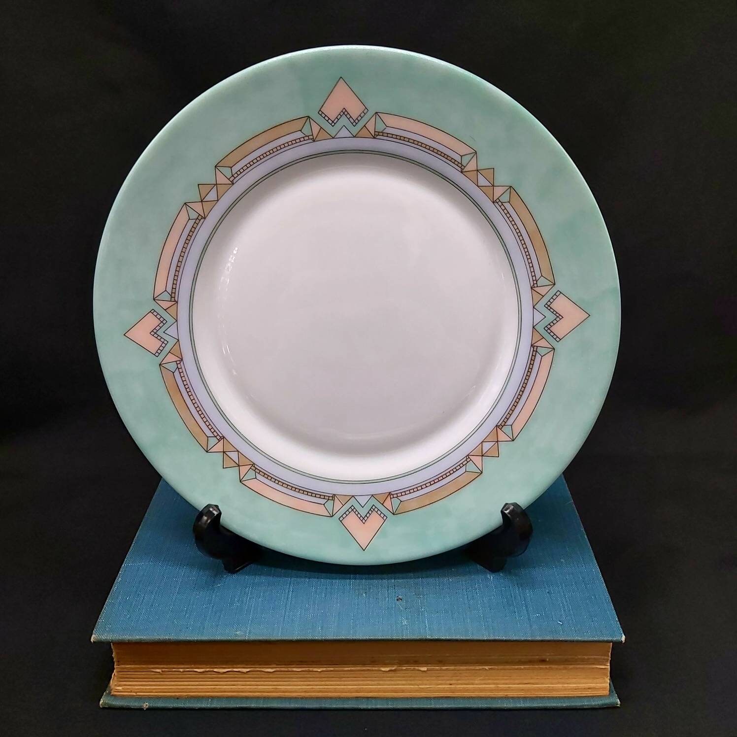 Ensemble de 8 Petites Assiettes, Assiettes Latérales, Menthe Vintage Arcopal France Esso avec Design