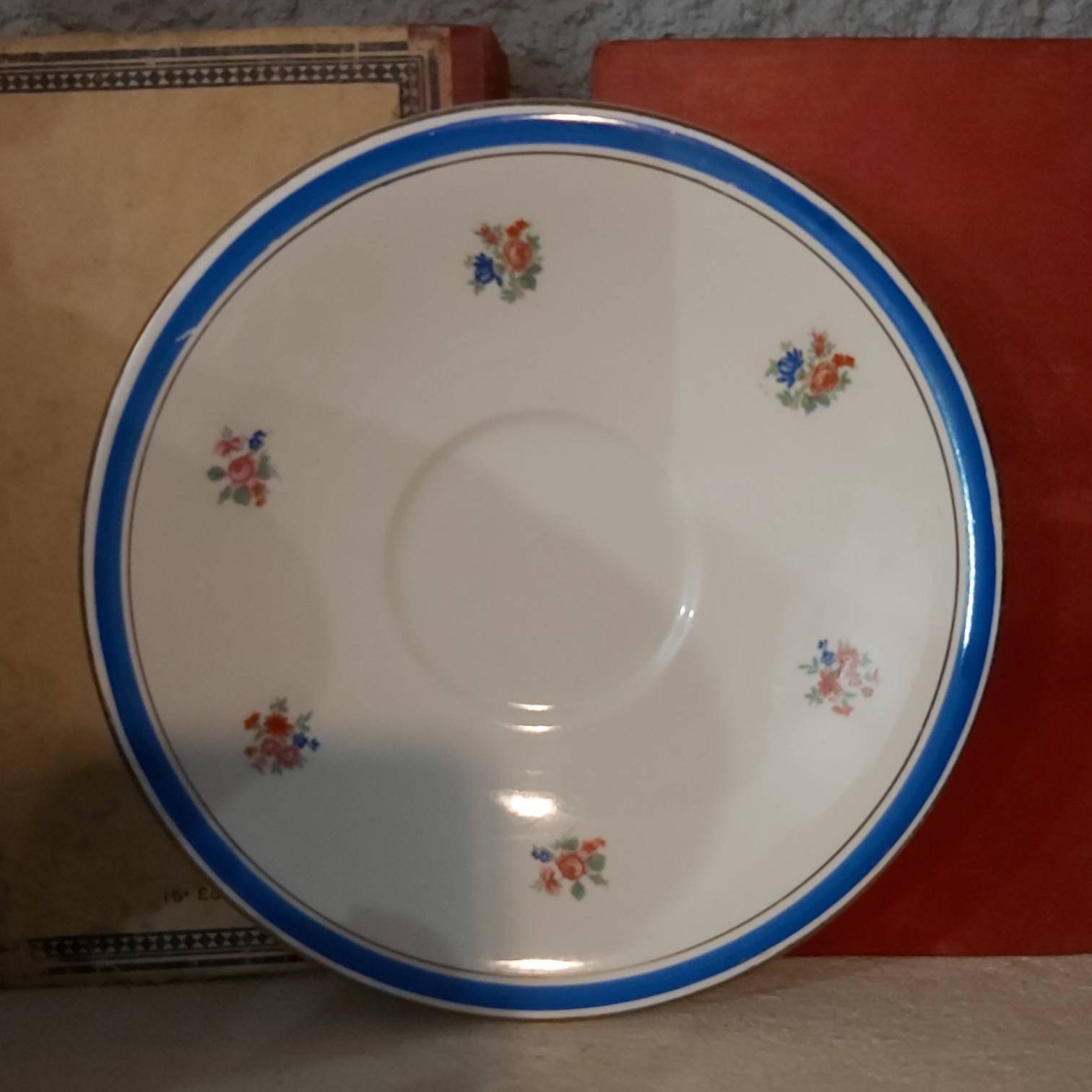 Antique Digoin Sarreguemines Dolly' Faïenceries Français Soucoupe en Céramique, Assiette, Collection