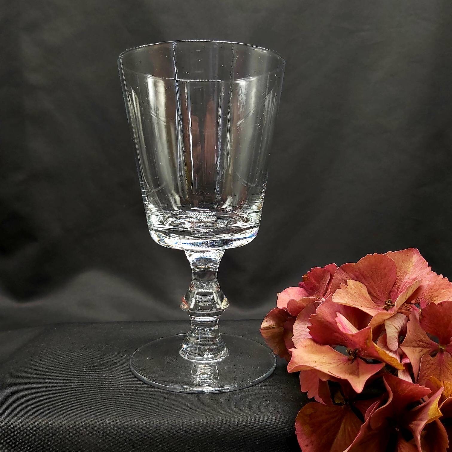 Grande bicchiere antico con stelo da bistrot, vino francese antico o bicchiere da tostatura, circa epoca vittoriana Barwear, grande calice da vino in vetro
