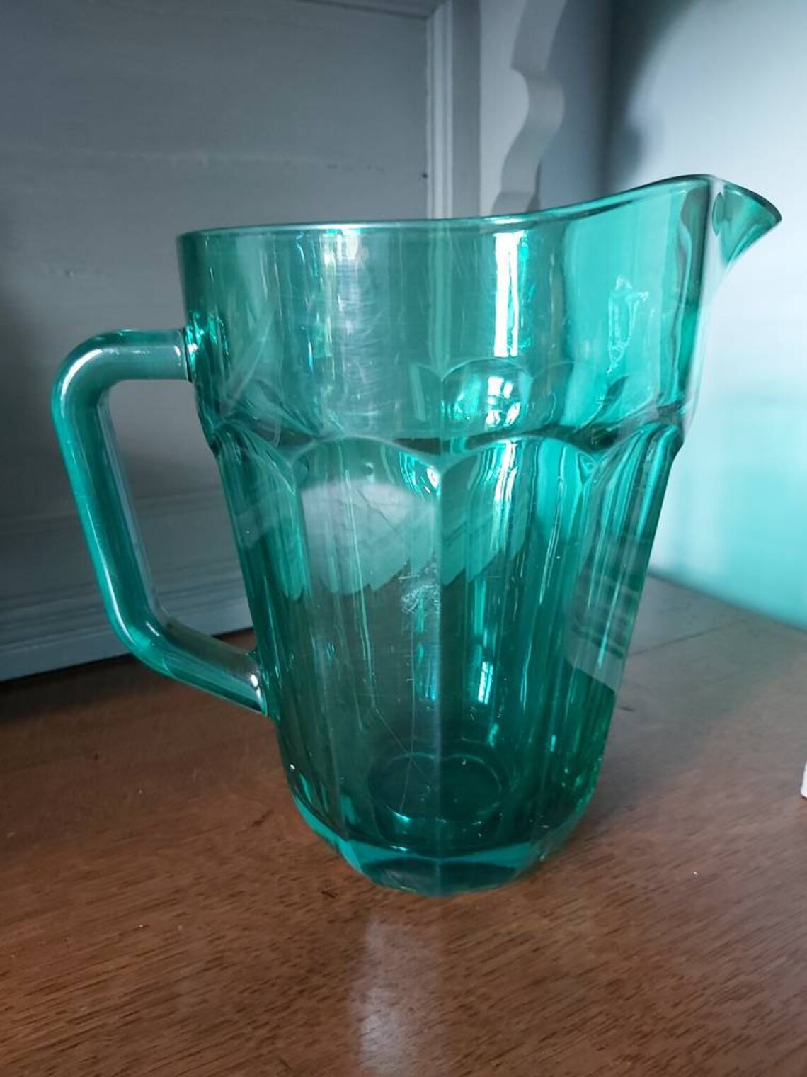 French Duralex vintage pitcher jug juice jug green with Etsy