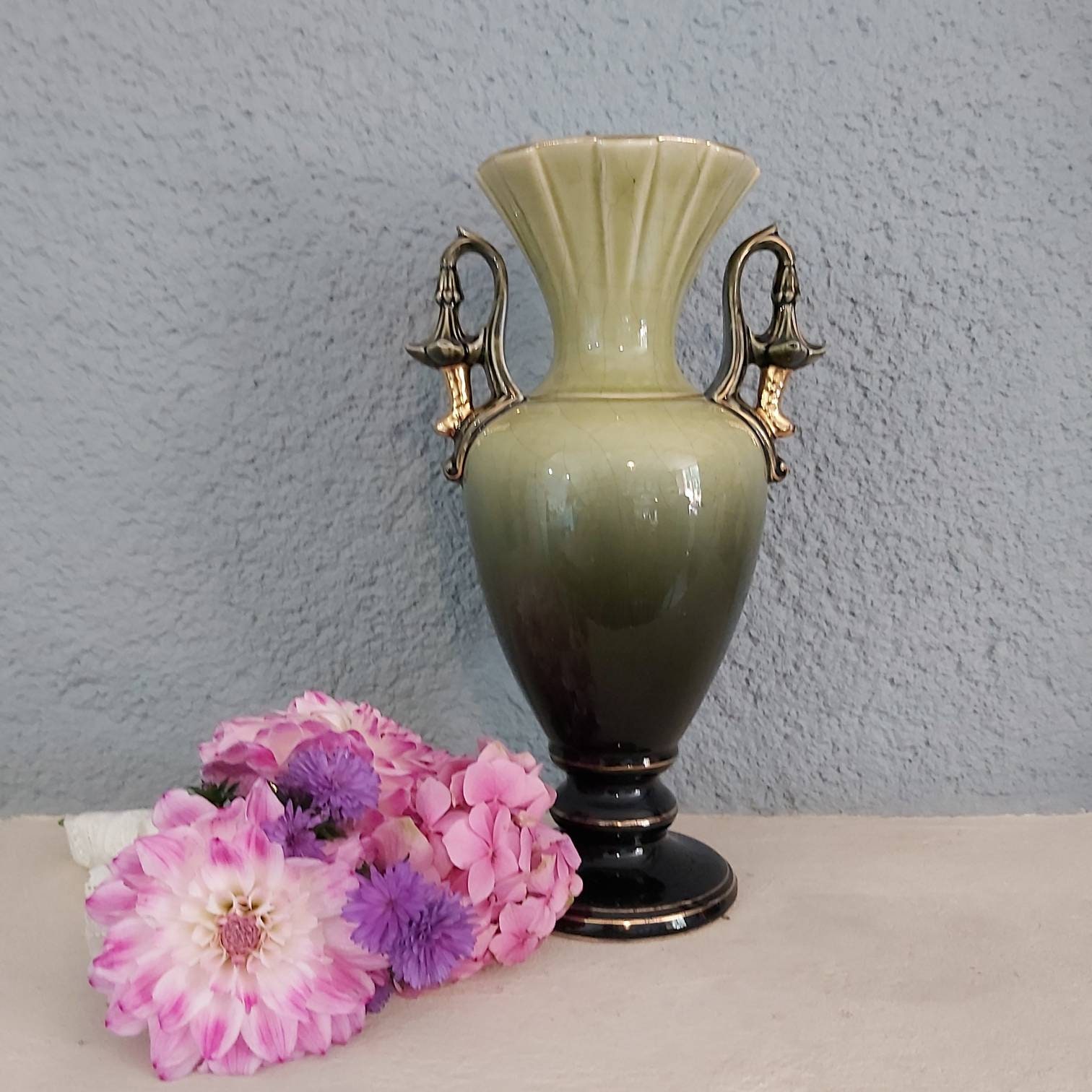 Vase Gustave de Bruyn | 1838/1916, Vase en Céramique Français Antique, Art Nouveau