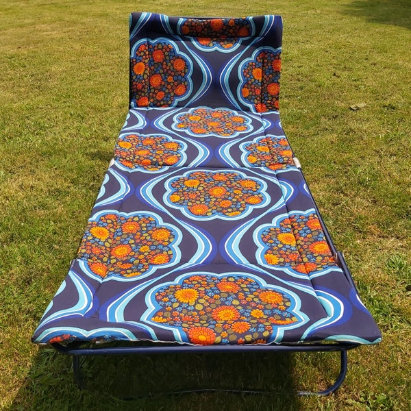 Vintage Retro French Sun Lounger - Retro Sun Lounger from the 1960s - Ramy French