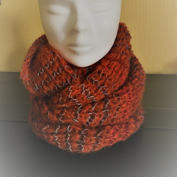 Col Snood femme en laine alpaga fait main