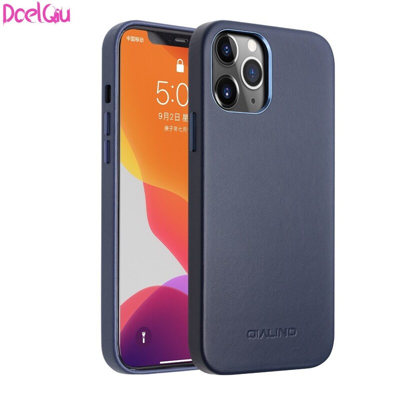 Genuine Leather Slim Leather iPhone Cases 1212 Mini Pure Fashion Handmade Anti-Shock For iPhone 12 Pro Max
