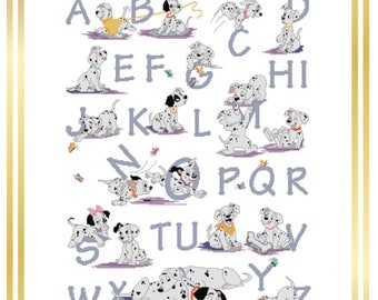 Diagrama en PDF del alfabeto de 101 dálmatas