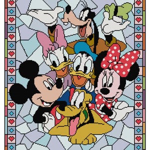 Vidriera de Mickey y sus amigos